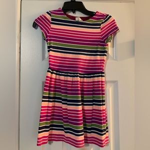 Girls Gymboree Striped Multicolored Dress Size 7/8
